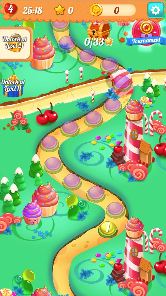Candy Rain level map